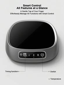 Teckwe 1个USB智能加热杯垫：保温、三档温度调节、USB供电（无需电池）、带数字显示屏和8小时自动关机定时器。它是送给家人和朋友的最佳生日礼物、圣诞节和情人节礼物，也是学习必备的时尚杯垫、便携式配件、性能可靠，以及健身爱好者的理想之选。 - 彩色 - 查看 7
