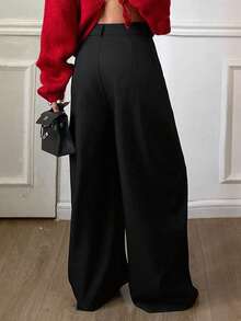 DAZY Women's Loose Barrel Leg Pants, Casual Street Style, Autumn/Winter