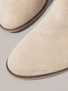 Styleloop Women's Western Style Woven Vacation Boho Chic Cowgirl Boots, Suitable For Music Festivals, Halloween, Christmas, And Parties Vacation Outfits Travel Essentials Cowboy Boots - Beige - View 5