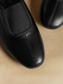 Rosivie Giày lười đế bằng đa năng dành cho nữ đi làm hàng ngày - màu đen - Xem 5