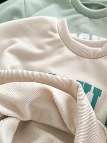 Genkimix Kids 3pcs Young Boys Letter Print Casual Stylish Crew Neck Sweatshirts