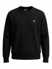 Tommy Hilfiger Badge Men's Crew Neck Sweatshirt Black - Black - View 4