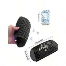 1 pieza/2 piezas Molde de hielo cuadrado pequeño de 160 rejillas de silicona, con buena resistencia al frío y durabilidad, molde de hielo, molde de pudín, adecuado para el hogar, bar y otros lugares, fácil de usar - Multicolor - Ver 6