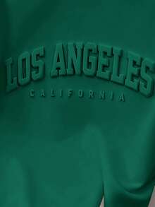 Manfinity Joysei Christmas Green Oversized Loose Fit Drop Shoulder Thick Pullover Pullover Sweatshirt For Men - Green - View 2