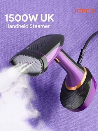 JMMO Portable Handheld Garment Steamer Iron, Travel Steamer, 1502W Fabric Steamer-UK Plug, Ideal For Clothes & Home Use