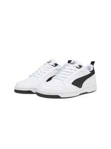 Puma Rebound V6 LowTrack Men's Sneakers Black White 39232802 - White- Black- Black - View 2
