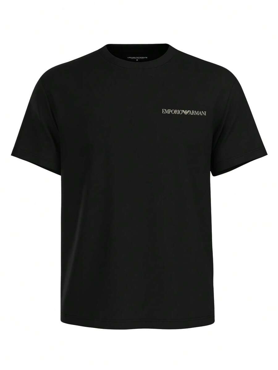 Emporio Armani Men's T-Shirt 2 Pack Black - Black - View 1