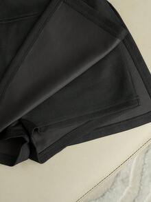 Franclia 时尚新款绒面高腰修身A字开衩短裙，女士春秋季