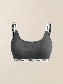 Velisys Conjunto de 3 piezas de sujetador deportivo con estampado de letras para mujer - Multicolor - Ver 13