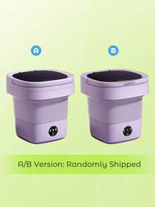 Teckwe Foldable Washing Machine,Portable Bucket-Type Fully Automatic Washing And Drying Machine With 3 Modes Deep Cleaning Of Underwear,Baby Clothes And Other Small Clothes.Suitable For Apartments Dormitories Hotel 6L - UK Plug