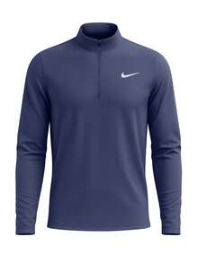 Nike Pacer Men's Dri Fit 1/2 Zip Running Top Navy Blue - Dusty Blue - View 1