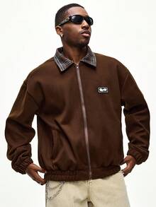 ROMWE MEN Street Life Casaco Casual com Zíper para Homens - Multicolorido - Visão 6