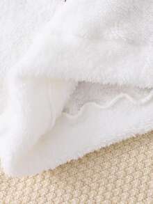 Genkimix Kids Set de 2 piezas de sudadera reversible acanalada y cálida de felpa con bordado de lazo lindo y pantalones de cintura elástica, adecuado para la escuela, otoño/invierno - Multicolor - Ver 8