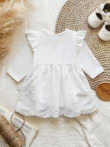 Vintaside Kids Robe décontractée à manches longues et col rond pour nouveau-né, avec ceinture. Convient pour les sorties, les vacances et les jeux.