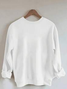 Sudadera Mujer Estilo Casual Navidad Estampado Papá Noel Diseño Creativo Suelta Cuello Redondo Manga Larga Invierno Fiesta Sudadera - Blanco - Ver 2