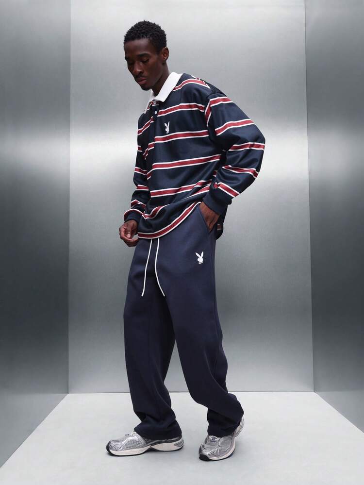 PLAYBOY X SUMWON Set polo a righe con pantaloni coordinati