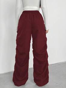 Sparklyn 少女休闲街头酷女孩运动美式褶皱工装裤