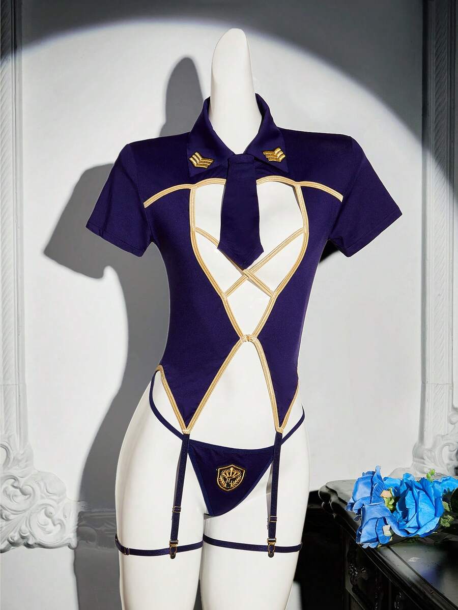 5Pcs Women's Sexy Police Style Lingerie Set