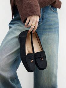 CUCCOO BIZCHIC Women's Casual Solid Color Loafers For Christmas