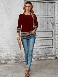 EMERY ROSE Blusa de verano para vacaciones y salidas, blusa de verano linda para conciertos de música country, blusa informal para salir - Multicolor - Ver 5