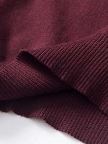 Manfinity Homme 男士纯色罗纹针织衫（不含衬衫），适合秋冬季节，长袖上衣