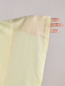 Veilorie 新款褶裥收腰优雅飘逸日常连衣裙，适合派对和度假 - 黃色 - 查看 7