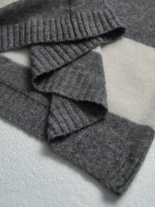 RONVEXI Men's Contrast Color Polo Collar Short Sleeve Casual Knit Top Men Buttoned Knitted Polo Grey Knit Short Sleeve Short Sleeve Mens Striped Polo Shirt Knitted Men Shirt