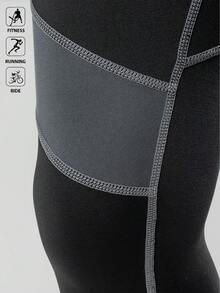 Gym Rark 男士撞色修身口袋健身瑜伽运动紧身裤 - 黑色 - 查看 6
