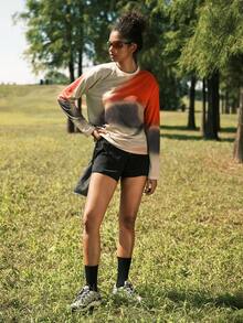 SHEIN In My Nature 女士宽松落肩圆领长袖T恤 - 彩色 - 查看 7