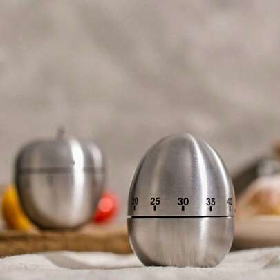 Cirelle 1개 기계식 주방 타이머, 계란 모양 60분 카운트다운 타이머, 전기 불필요, 학생용 베이킹 & 쿠킹 알림