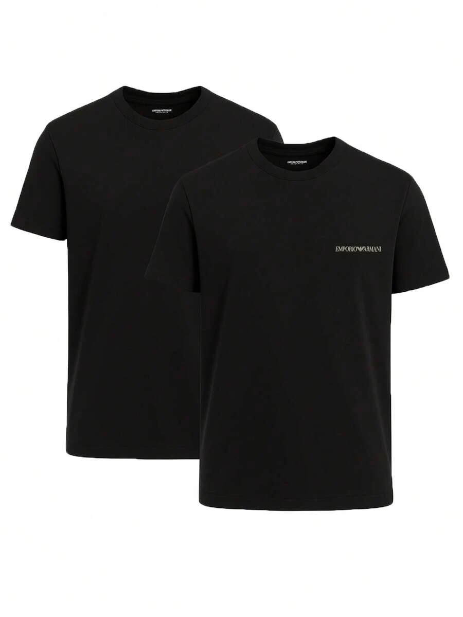 Men's T-Shirt 2 Pack Black - Black and Black - View 1