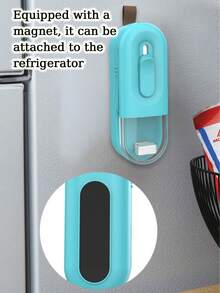 Teckwe 1 Piece Mini Compact Food Bag Sealing Machine With Two In One Sealing And Opening Functions, Quick Heating And Sealing, Lightweight And Durable, Easy To Operate, Fashionable Multi-Color Household Kitchen Tool, Gift For Daily Use In Home Office, Travel, Camping - Multicolor - View 4