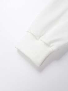 SHEIN Unity Slogan Graphic Asymmetrical Neck Drop Shoulder Crop Sweatshirt GRANT 1996 TOURISM KEEP YOUR FEET ON YOUR TRACK,Long Sleeve Tops Graduation,Back To School Outfits,Graduation,Teacher Outfits For Women,Back To School Pullover Fall Outfit - White - View 3