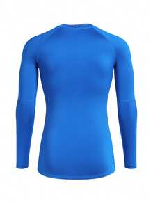 Nike Pro Men's Dri FIit Long-Sleeve Shirts Blue - Royal Blue - View 2