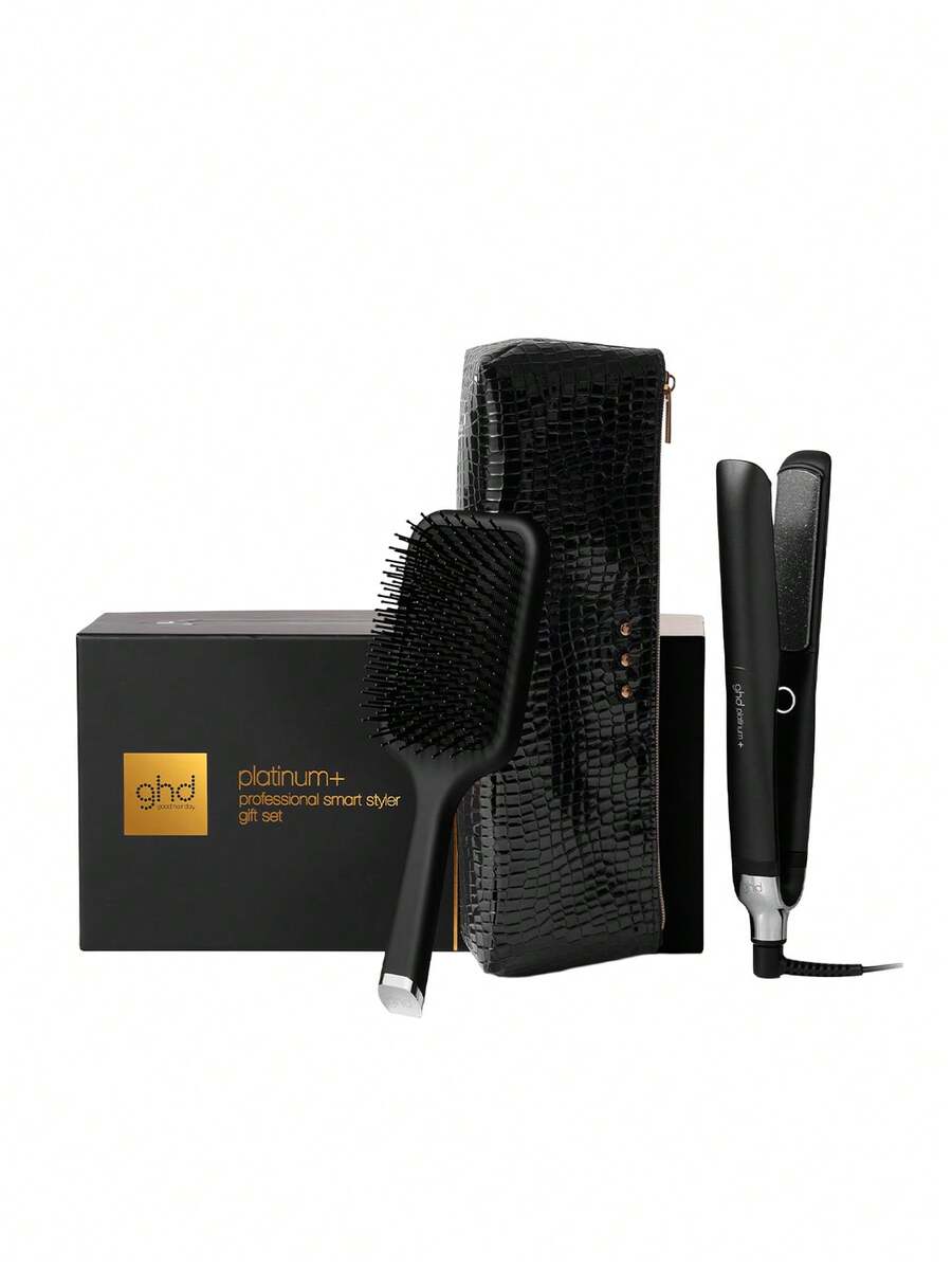 ghd Platinum+ Hair Straightener Black Gift Set - Black - View 1