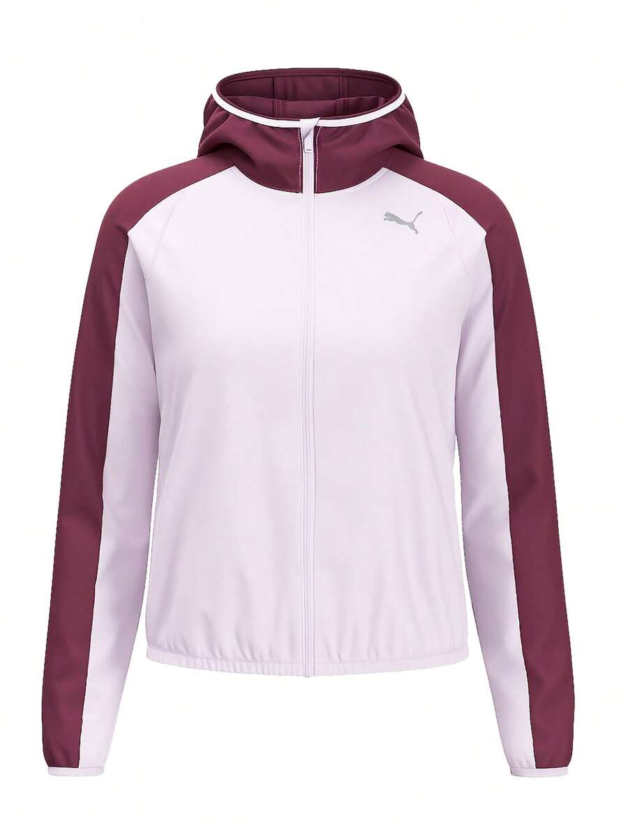 Puma Run 5K Women's Full Zip Jacket White - Red and White - View 1