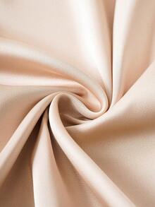 Modelyn Solid Color Satin High-Quality Draping A-Line Skirt For Women - Champagne - View 4