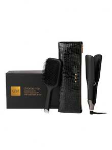 ghd Chronos Max Wide Plate Hair Straightener Black Gift Set - Black - View 1