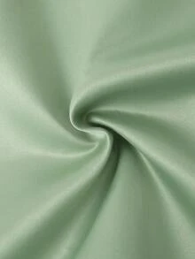 SHEIN 少女纯色优雅方领无袖连衣裙 - 薄荷綠 - 查看 8