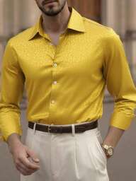 Manfinity AFTRDRK Camisa de manga larga con estampado de leopardo jacquard personalizada para hombre, adecuada para fiestas y banquetes