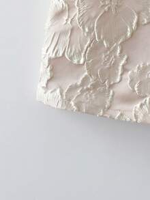 GlowEve CURVE 大码女式优雅提花弹力腰半身裙 - 粉色 - 查看 5