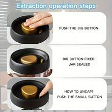 4/2/1个真空密封罐，咖啡豆储存瓶，厨房食品，谷物，茶叶，玻璃罐，密封容器，厨房配件，保鲜罐，厨房用品，玻璃储物容器，咖啡豆真空密封玻璃罐，压力泵储物罐，防潮储物罐，防潮真空压榨玻璃罐 - 彩色 - 查看 4