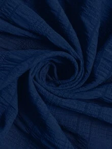 Freevana 大码秋季服装 全印花褶皱豹纹长袖连衣裙/秋季连衣裙/秋季女装 秋季婚礼宾客礼服 优雅女装 商务休闲女装 工作礼服 商务连衣裙 - 寶藍色 - 查看 4