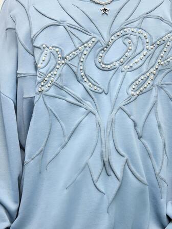 Street Life Sudadera casual de hombre con decoración de tachuelas, otoño