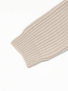 Resyla Áo khoác cardigan dài tay có khóa kéo, màu trơn, thường ngày, đa năng - Màu be - Xem 3