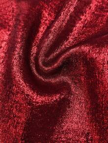 Rafferiza Metallic V-Neck Blouse For New Year Holiday Party Clothes - Red - View 3