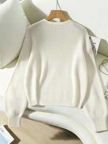 Franclia Batwing Sleeve Casual Design Cardigan,Long Sleeve Tops Fall Winter Cloth For Women - Beige - View 2