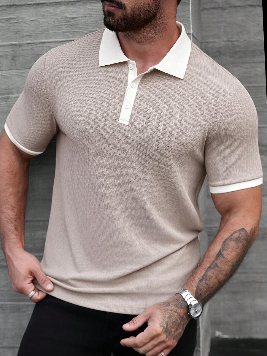 Manfinity CasualCool 男士短袖纹理面料撞色Polo衫,适合居家、聚会和外出穿着。男士针织衫、男士T领T恤、男士纽扣针织Polo衫、男士Polo衫、男士高尔夫球衫,尽显复古风范。适合日常休闲、周末旅行、户外活动、探险旅行、轻松的工作环境或半正式场合。可作为男友/丈夫礼物、周年纪念/生日礼物、派对礼物、圣诞节礼物、新年礼物、婚礼礼物。 - 卡其色 - 查看 1