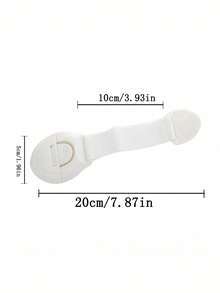 1/5/10件装多用途绑带锁，适用于橱柜、抽屉和马桶 - 可调节尼龙织带约束带，带安全扣件 - 白色 - 查看 9