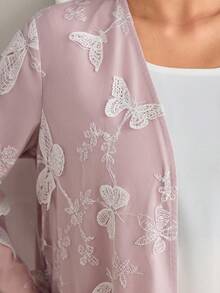 Al Najma 2026 Spring/Summer New Arrival Loose Fit 3D Butterfly Abaya For Women - Pink - View 7